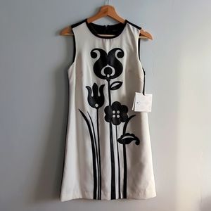 Victoria Beckham x Target | Black and White Applique Flower Dress NWT XS